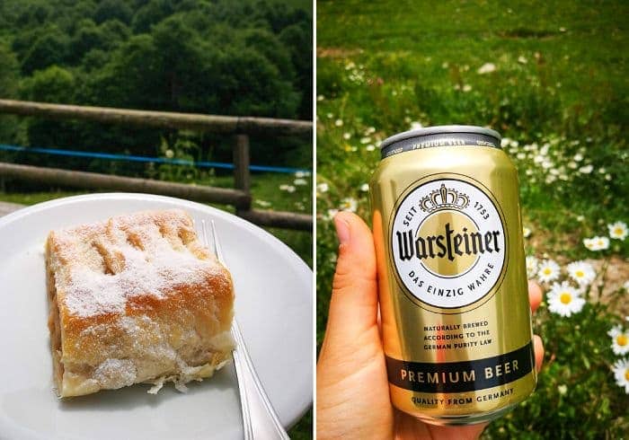 Strudel di mele e birra tedesca al Agriturismo Costa Del Palio in Valsassina, trekking in provincia di Lecco (Lombardia)