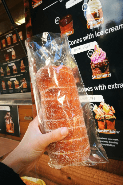 kürtőskalács dolce tipico ungherese, di Budapest