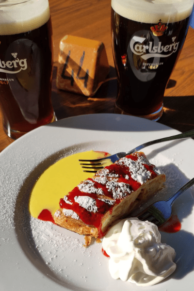 strudel di mele e birra rossa all'albergo ristorante la pineta
