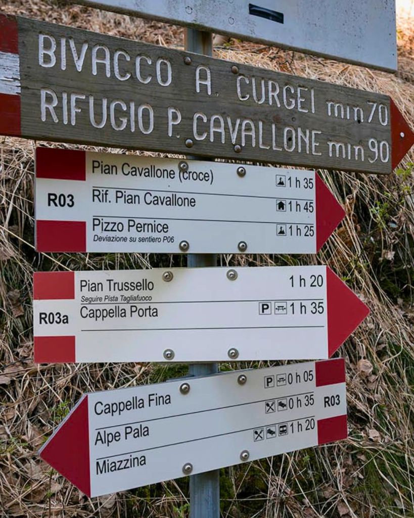 indicazioni Parco Nazionale della Val Grande - cappella fina - pian cavallone