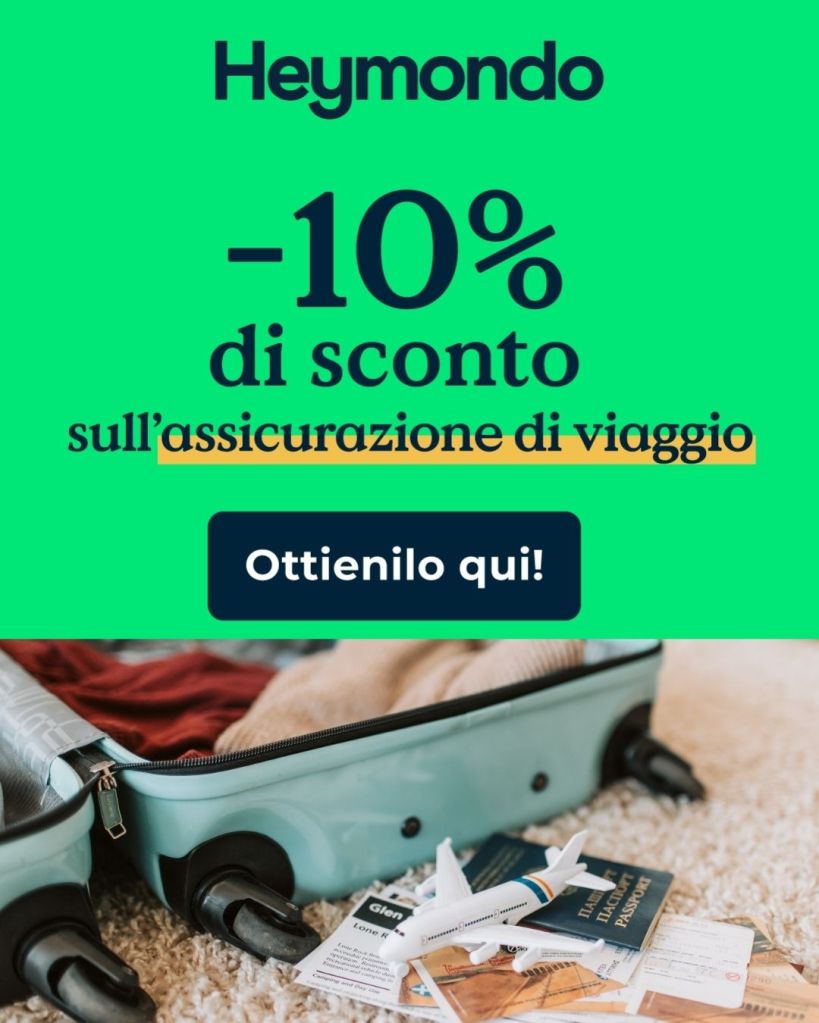 -10% di sconto sull'assicurazione di viaggio con Heymondo