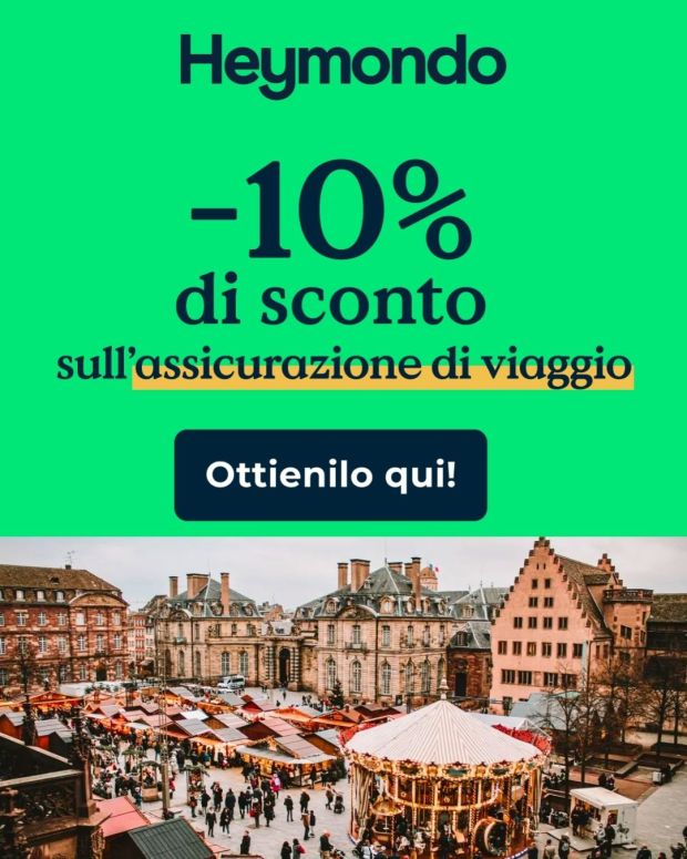 Assicurazione di viaggio Heymondo: viaggia sicuro con il 10% di sconto