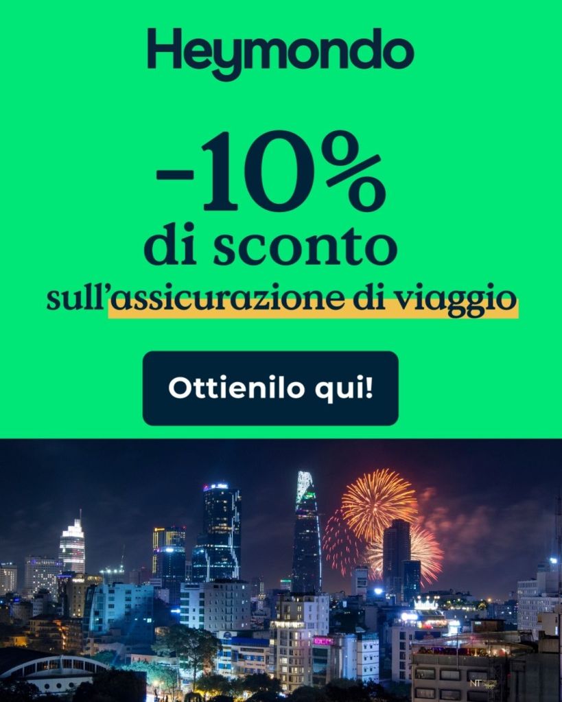 Non dimenticare l’assicurazione viaggio Heymondo (sconto -10%)